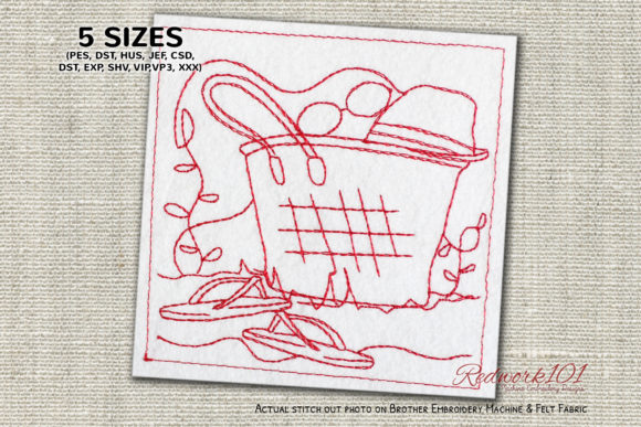 Beach Bag on Sand: A Charming Craft Fair Design