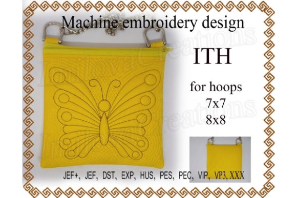 Butterfly Zippered Bag - A Charming Embroidery Design