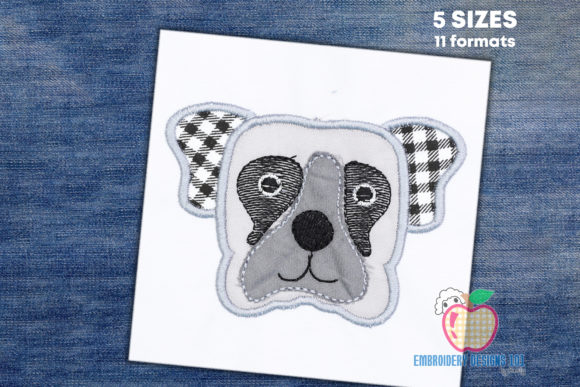 Charming Dog Head Applique for Apparel