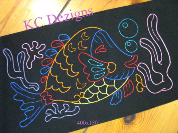 Colourline Fish 03: A Weekend Embroidery Delight