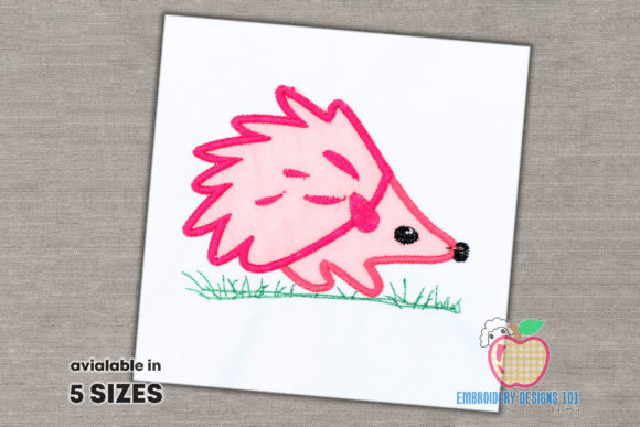Cute Hedgehog Applique for Boutique Apparel