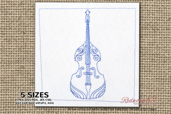 Double Bass Bluework: A Symphony in Stitches
