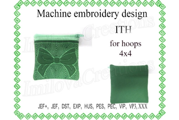 Ribbon Zippered Bag - A Versatile Embroidery Design