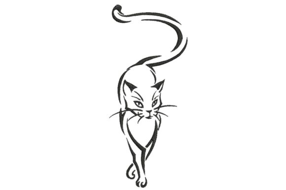 Sexy Feline: A Bold and Eye-Catching Embroidery Design