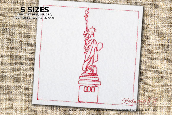 Statue of Liberty, New York Redwork Review