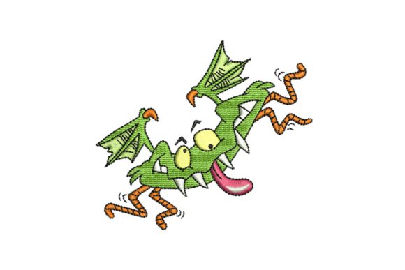 Vampire Monster: A Spooky Yet Charming Embroidery Design